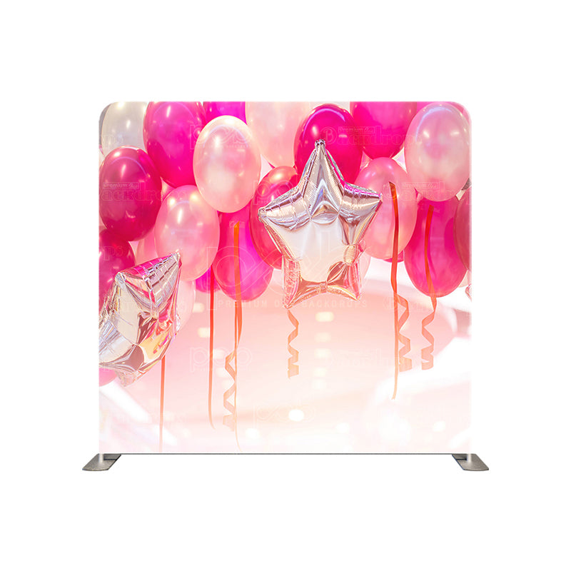 premium one pillowcover backdrops-3D Pink Balloons