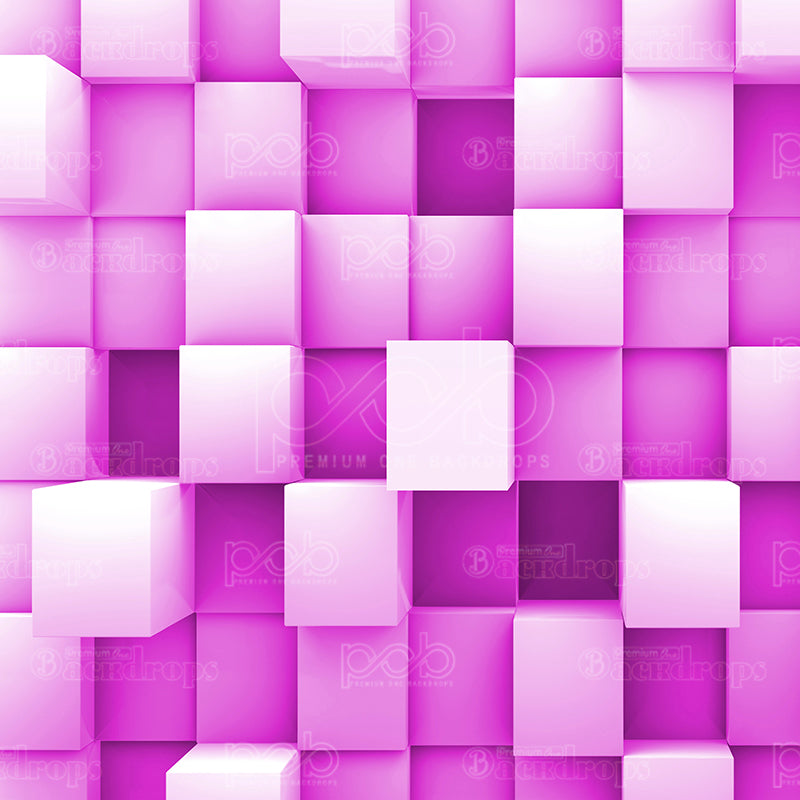 premium one pillowcover backdrops-3d pink blocks