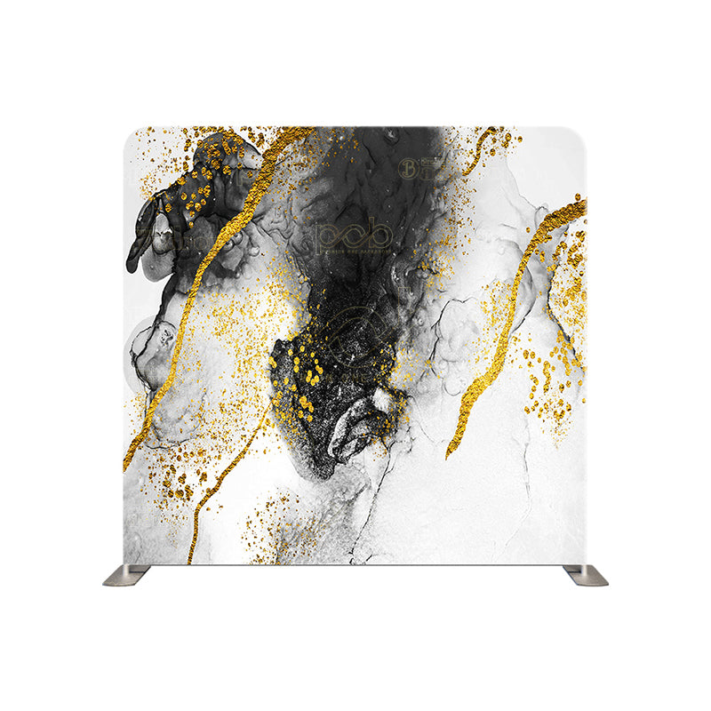 premium one pillowcover backdrops-BLACK GOLD MARBLE