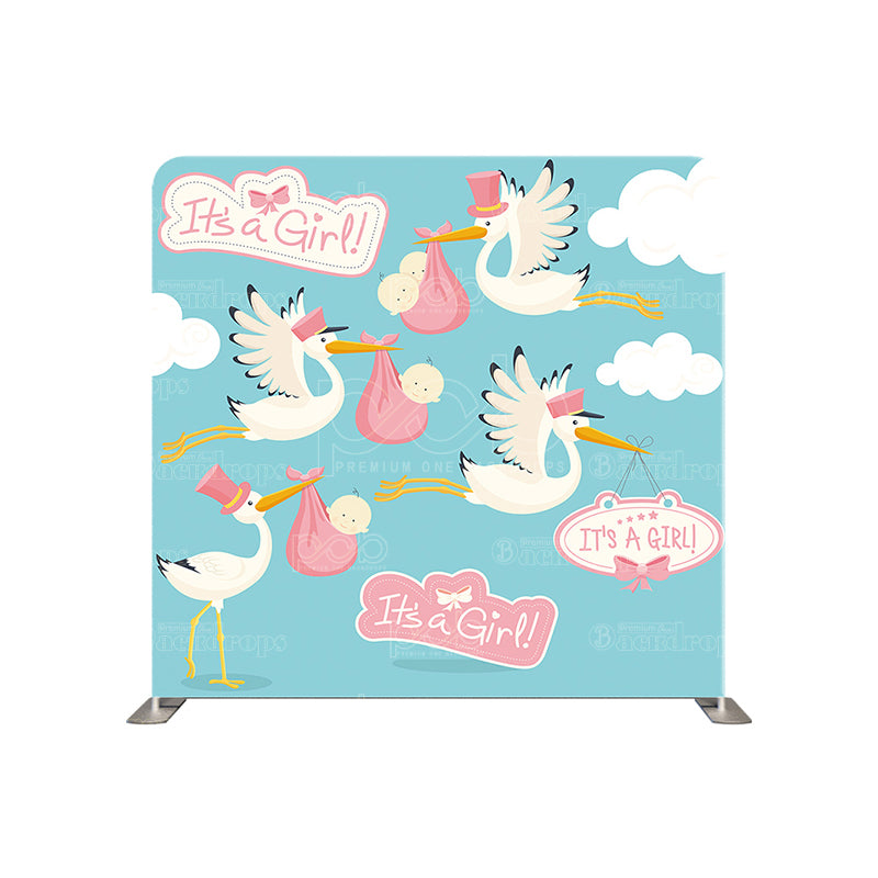 premium one pillowcover backdrops-Baby Shower Girl