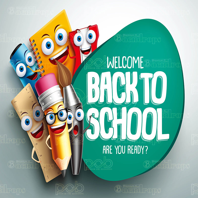 premium one pillow cover backdrops-Back to School