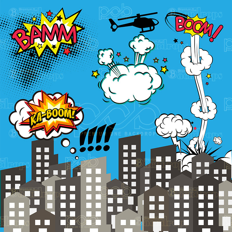 premium one pillow cover backdrops-Bam Boom