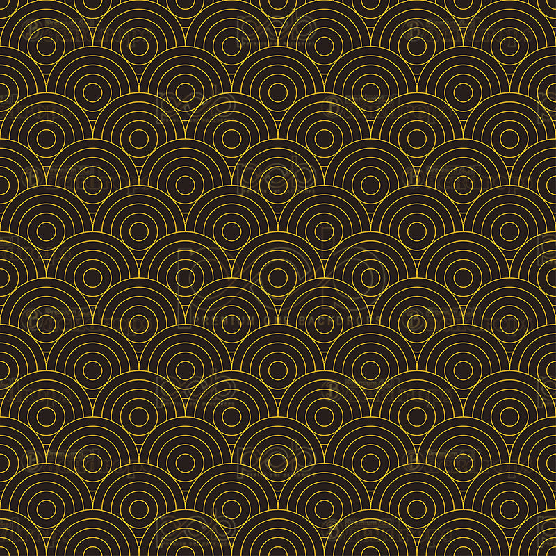 premium one pillow cover backdrops-Black And Gold Circular