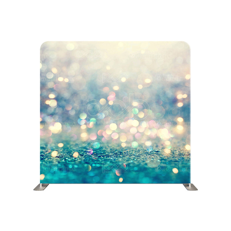 premium one pillowcover backdrops-Blue Bokeh Drops