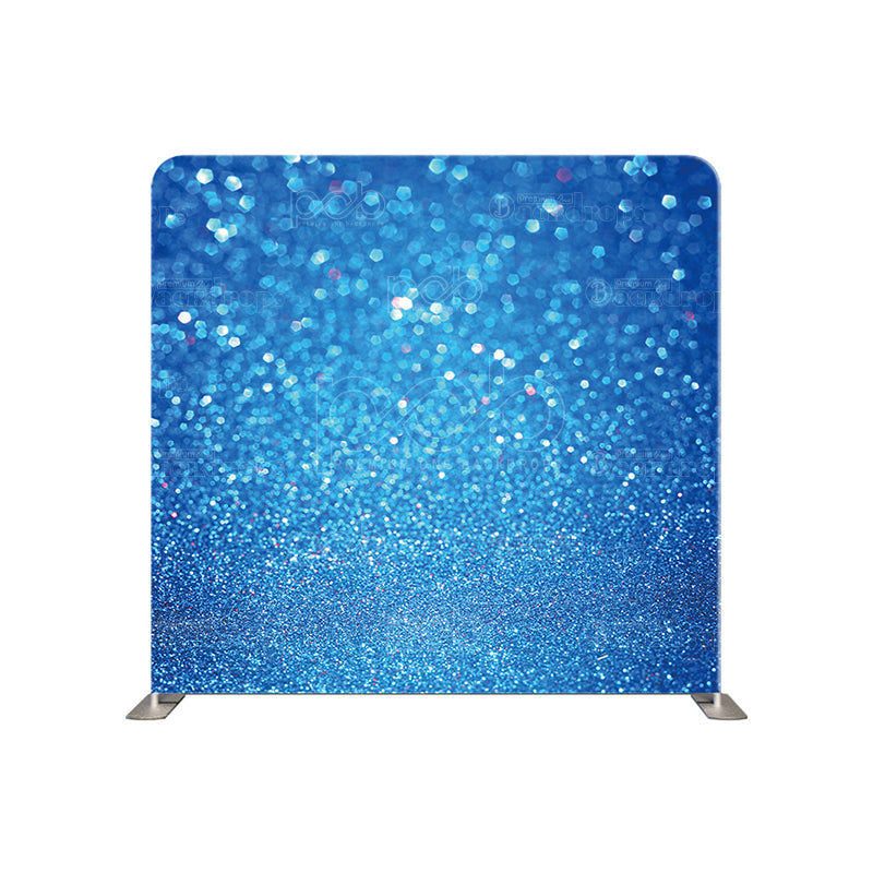 premium one pillowcover backdrops-Blue grit Glitter