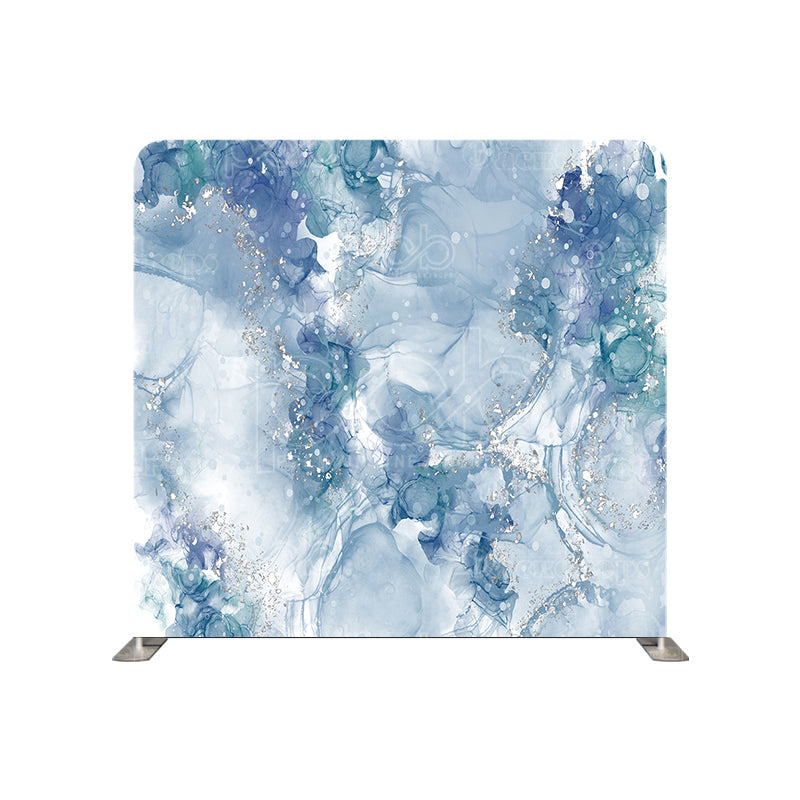 Pillow Cover Backdrop(Blue Marbling)