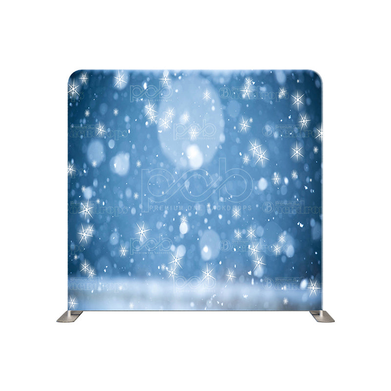 premium one pillowcover backdrops-Blue Star Bokeh