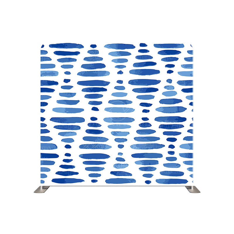 premium one pillowcover backdrops-Blue Geometric