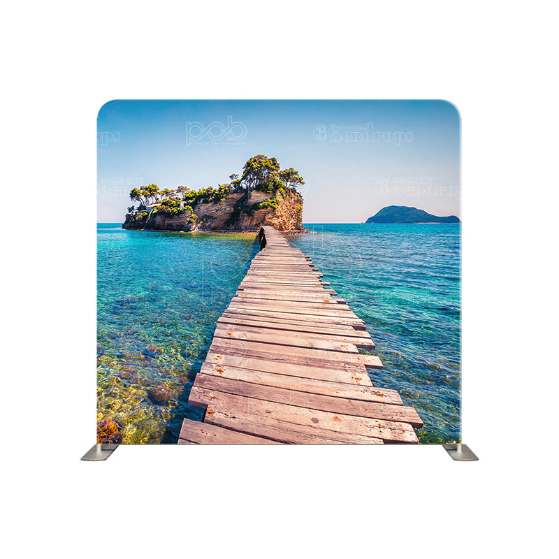 premium one pillowcover backdrops-Boardwalk To Paradise