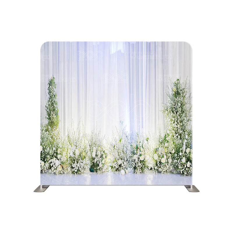 premium one pillowcover backdrops-Bottom Flowers wedding Drape 