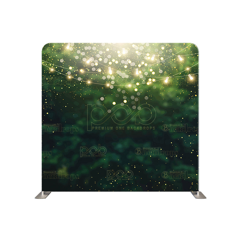 premium one pillowcover backdrops-Calming Forest String lights