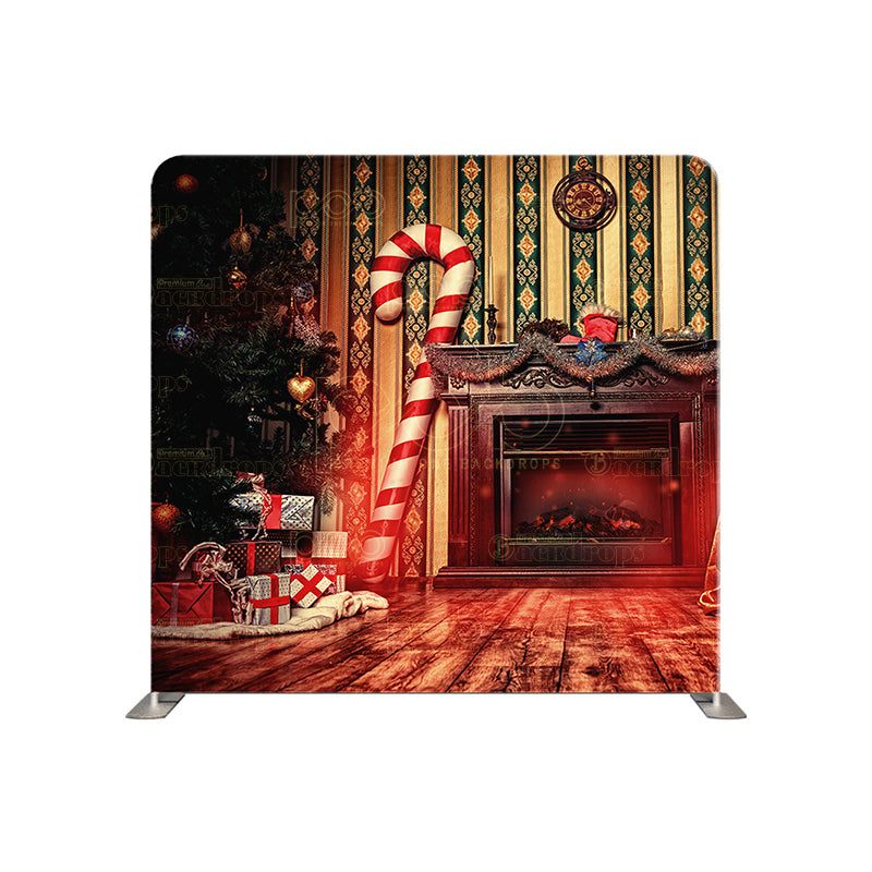 premium one pillowcover backdrops-Candy Cane Christmas