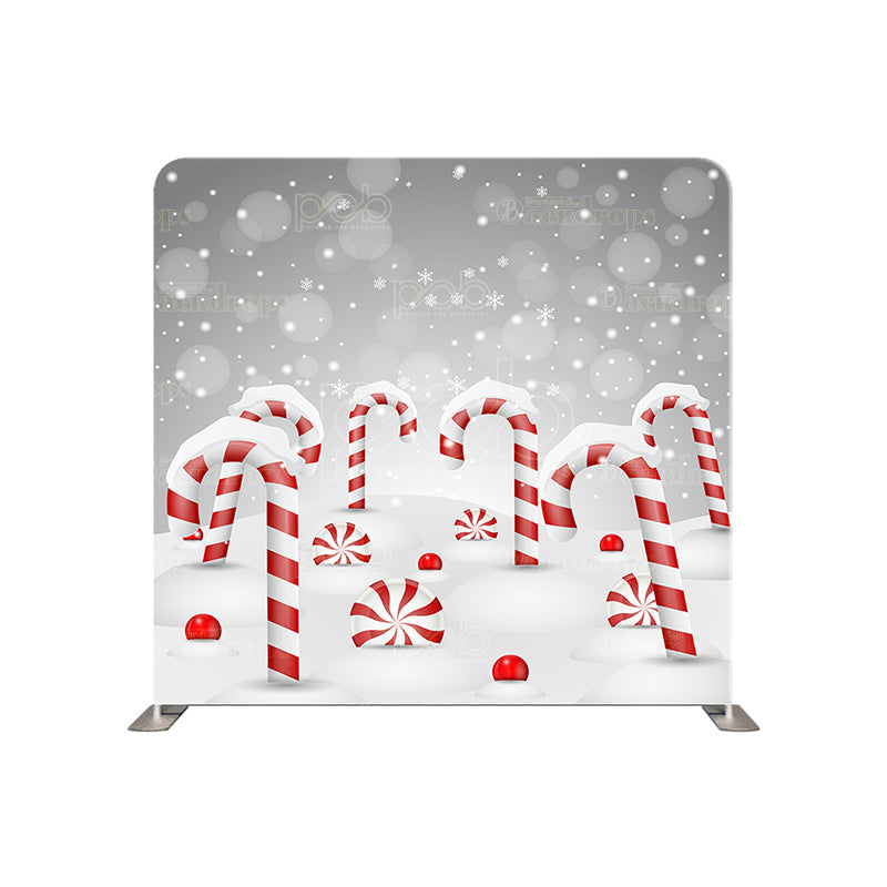 premium one pillowcover backdrops-Candy Cane Sparkle