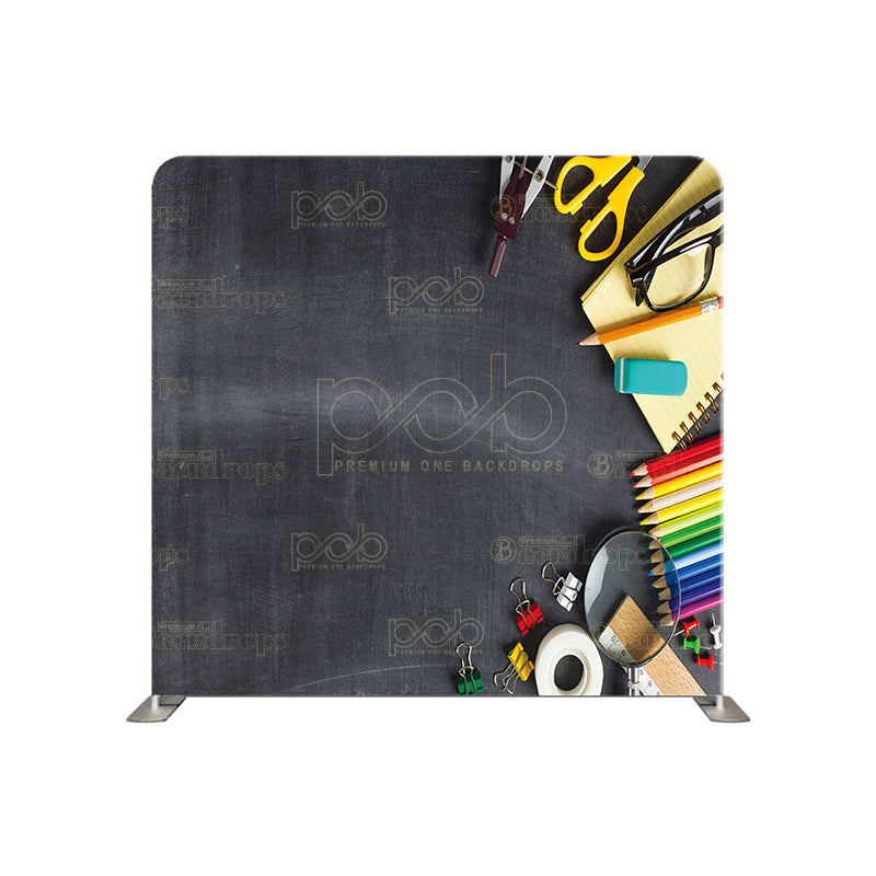 premium one pillowcover backdrops-Chalkboard Back to School