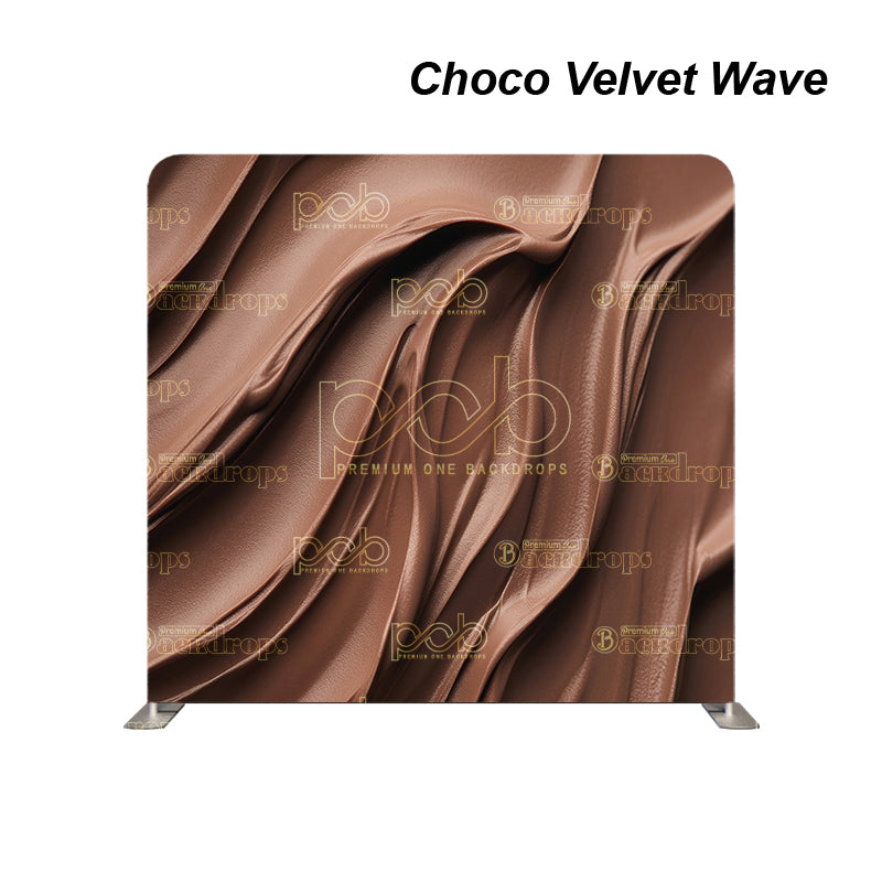 premium one pillowcover backdrops-Choco Velvet Wave