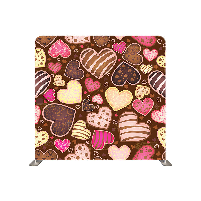 premium one pillowcover backdrops-Chocolate Hearts