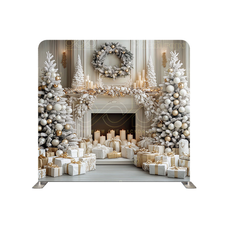 premium one pillowcover backdrops-Christmas Elegant Room