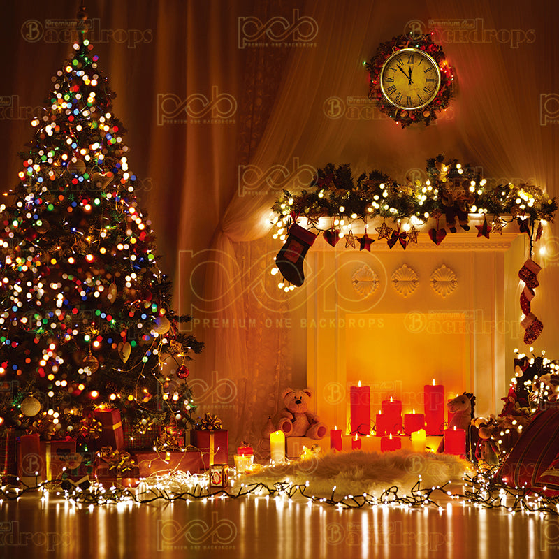 premium one pillowcover backdrops-Christmas Lights