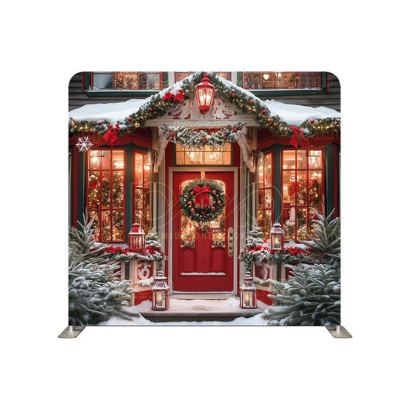 premium one pillowcover backdrops-Christmas Street Market