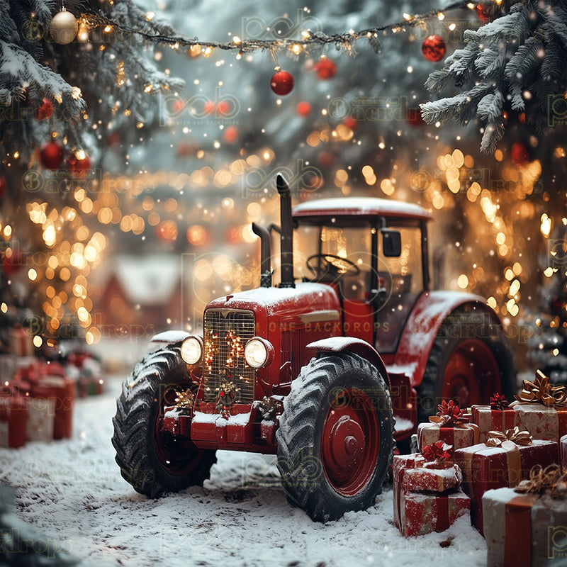 Christmas Tractor Gift Lights