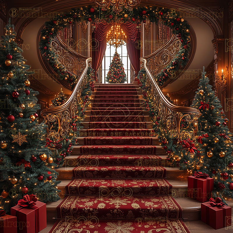 Christmas Tree Cascading Stairs