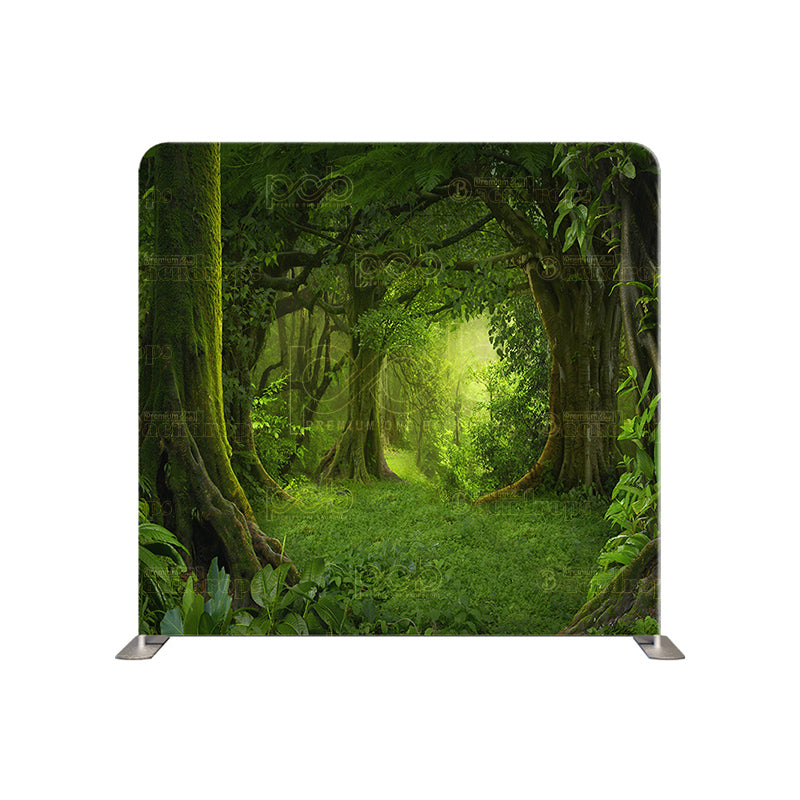 premium one pillowcover backdrops-Dark Green Forest