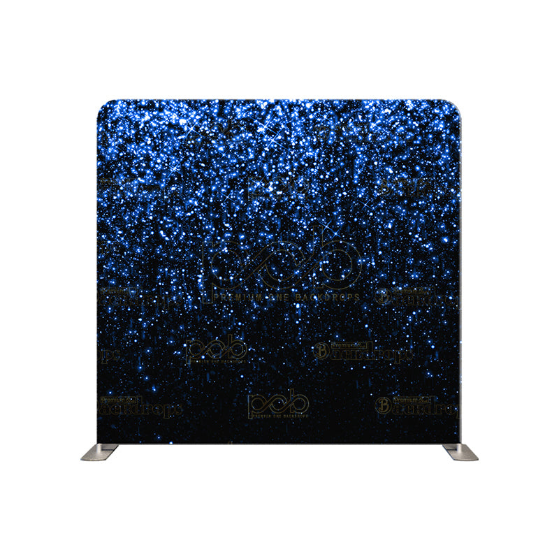 premium one pillowcover backdrops-Dark blue glitter sprinkles