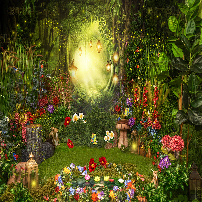 premium one pillowcover backdrops-Enchanted Forest Trail