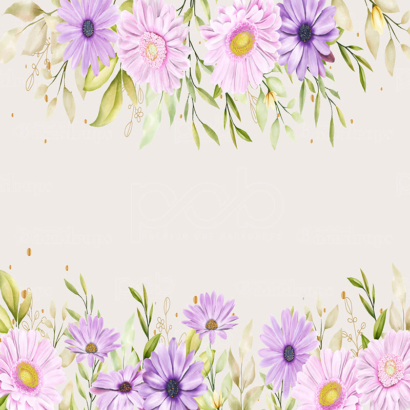 Pillow Cover Backdrop (Floral Fantasy Edge)