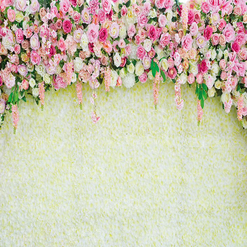 premium one pillowcover backdrops-Flower Wall