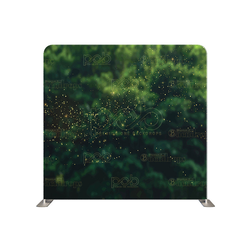 premium one pillowcover backdrops-Forest Blur Sparkle