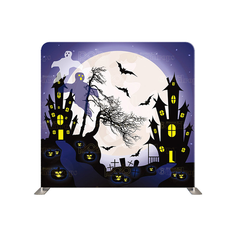 premium one pillowcover backdrops-Ghost Town halloween