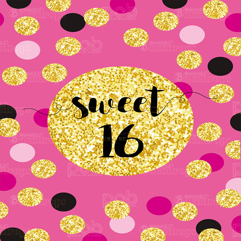 premium one pillowcover backdrops-Gold Glitter Sweet