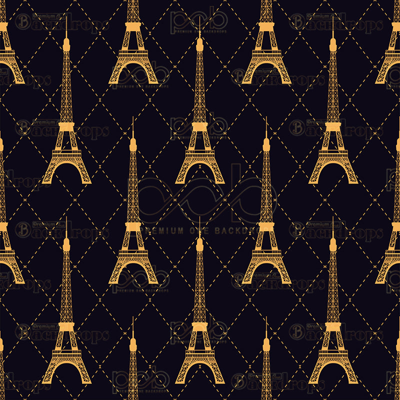 premium one pillowcover backdrops-Gold Paris