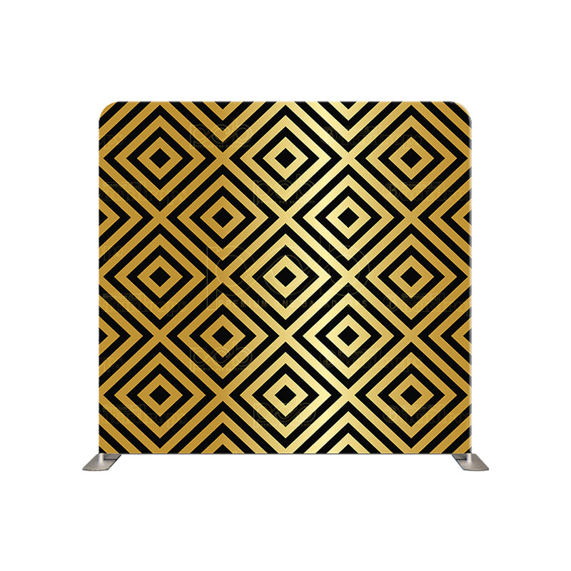 premium one pillowcover backdrops-Gold and black geometric lines