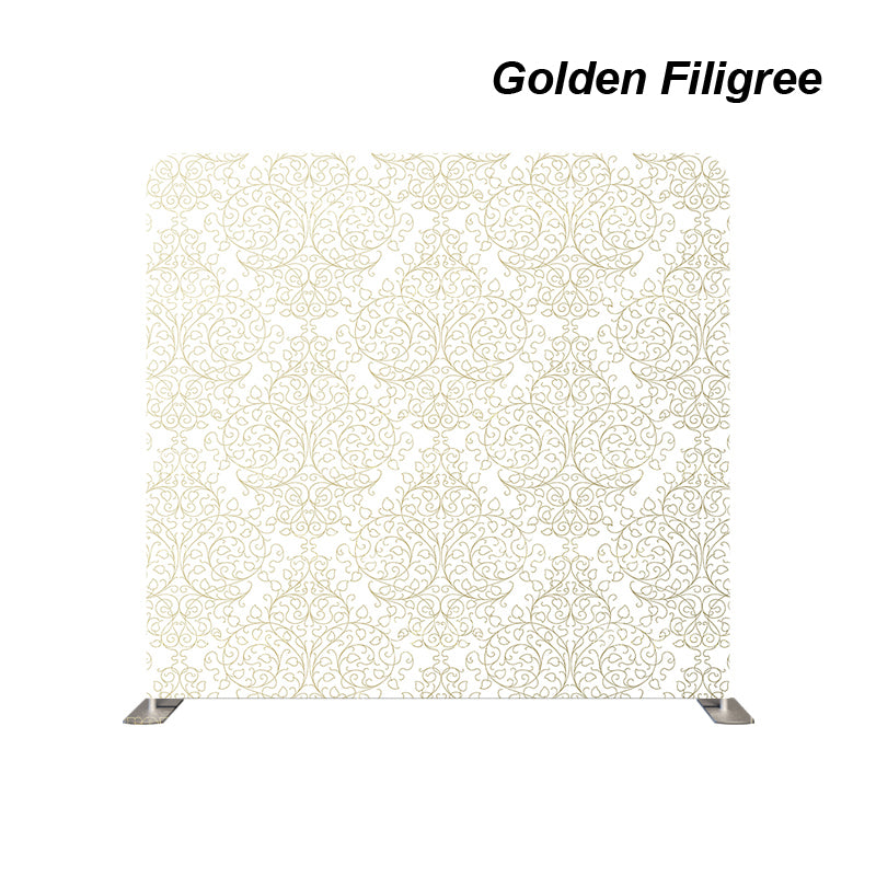 Pillow Cover Backdrop (Golden Filigree)