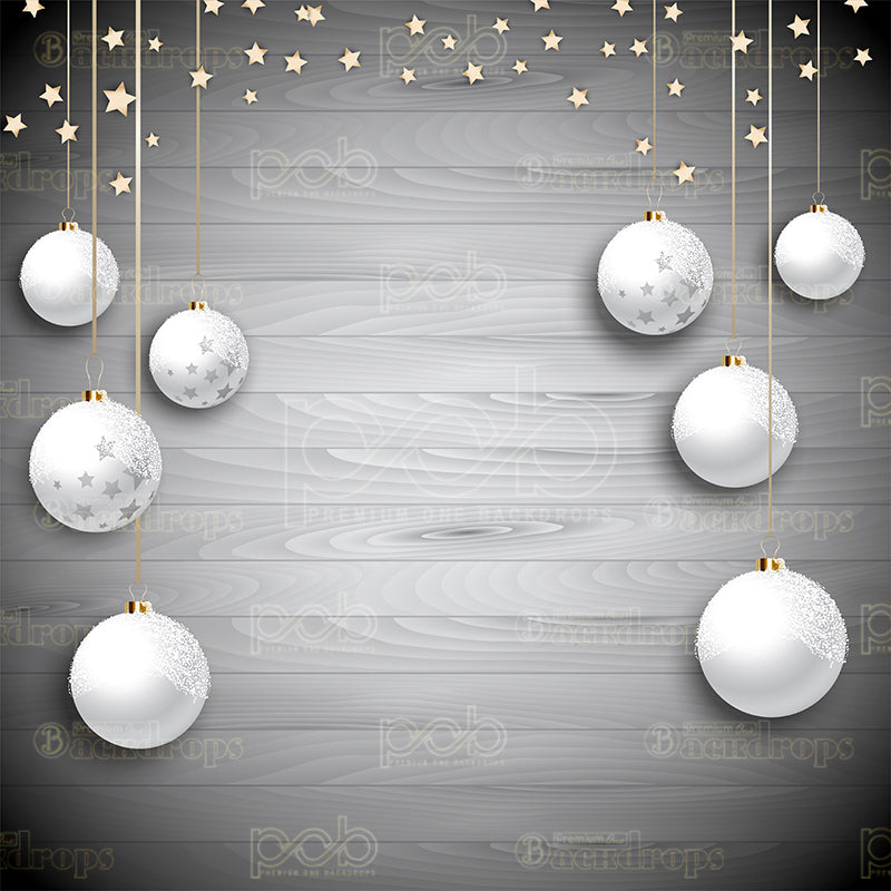 premium one pillowcover backdrops-Grayscale Jingle Bells