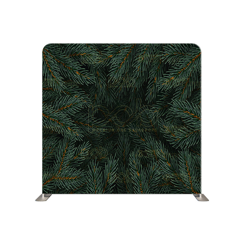 premium one pillowcover backdrops-Green Pine Leaves