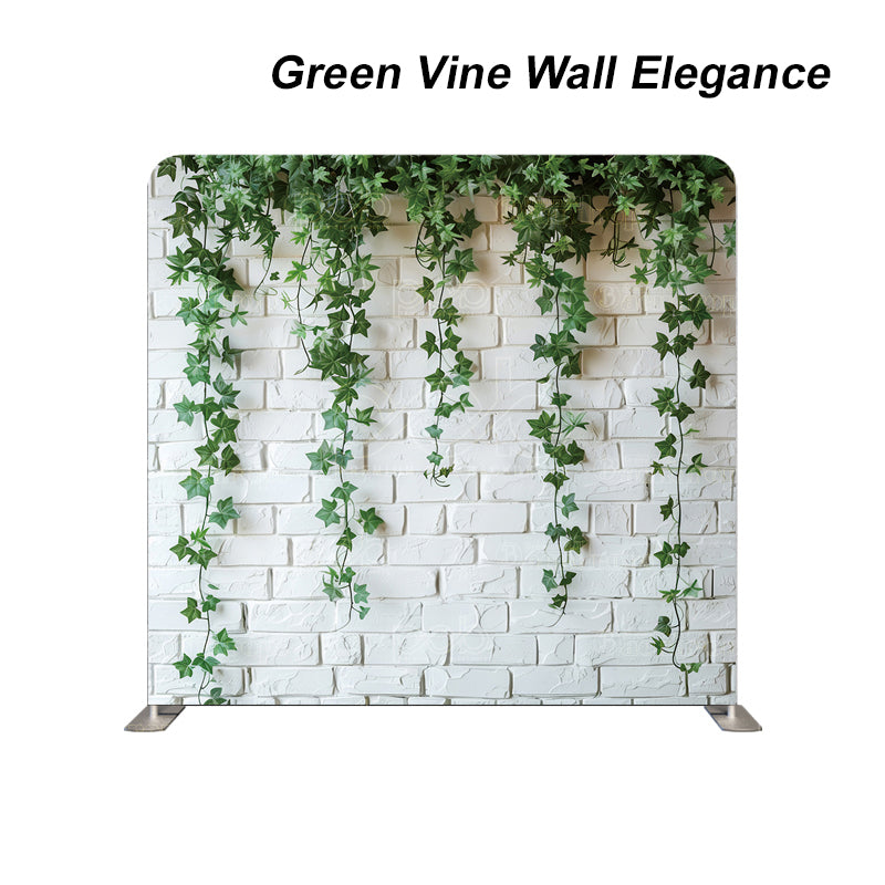 Pillow Cover Backdrop (Green Vine Wall Elegance)