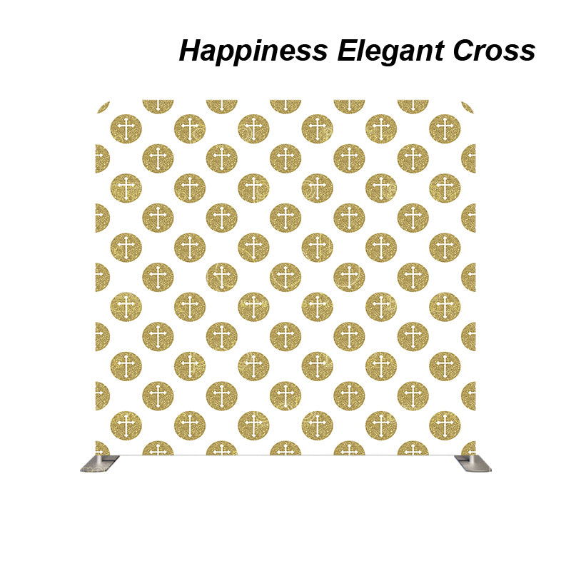 Pillow Cover Backdrop (Happiness Elegant Cross)