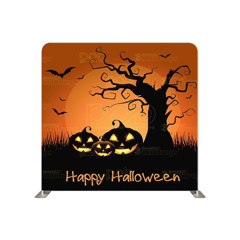 premium one pillowcover backdrops-Scary pumpkin heads for Halloween