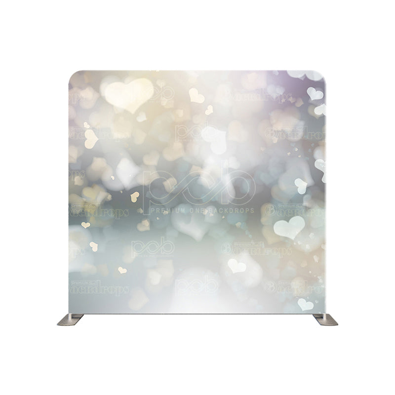 premium one pillowcover backdrops-Heart Bokeh