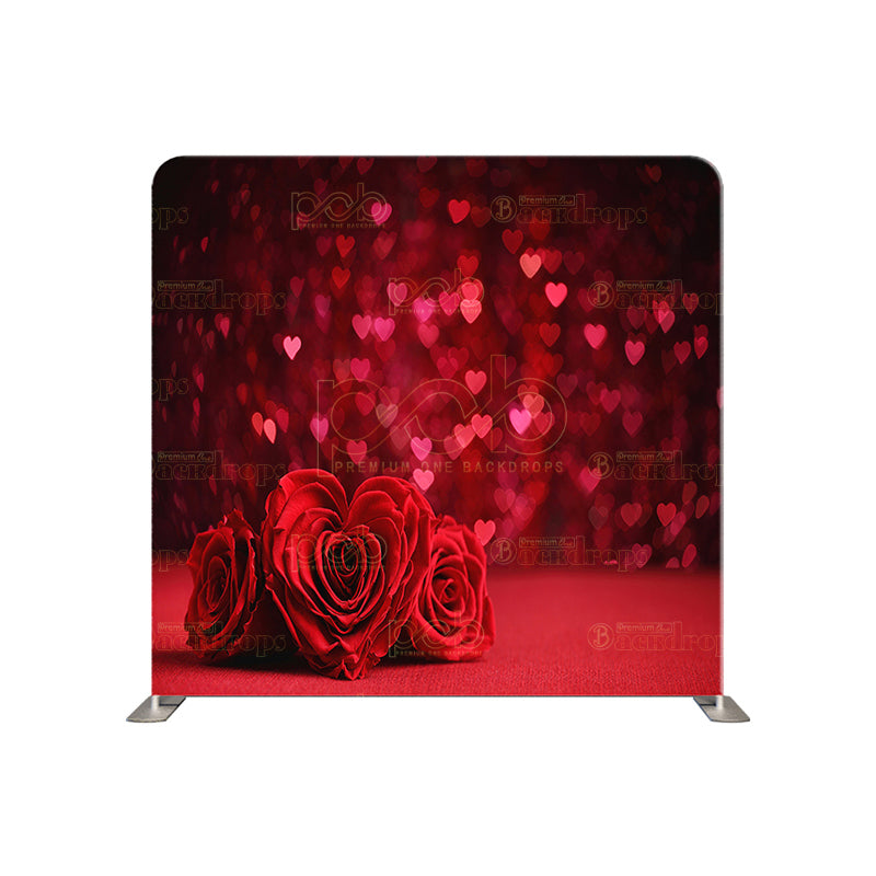 premium one pillowcover backdrops-red Heart Roses