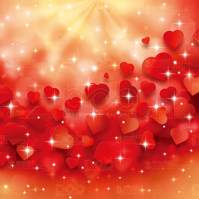 premium one pillowcover backdrops-Heart Sparkles