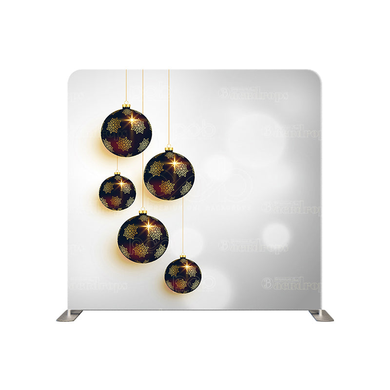 premium one pillowcover backdrops-Black balloon on white bokeh