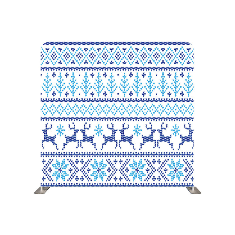 Pillow Cover Backdrop(Holiday Blue Pattern)