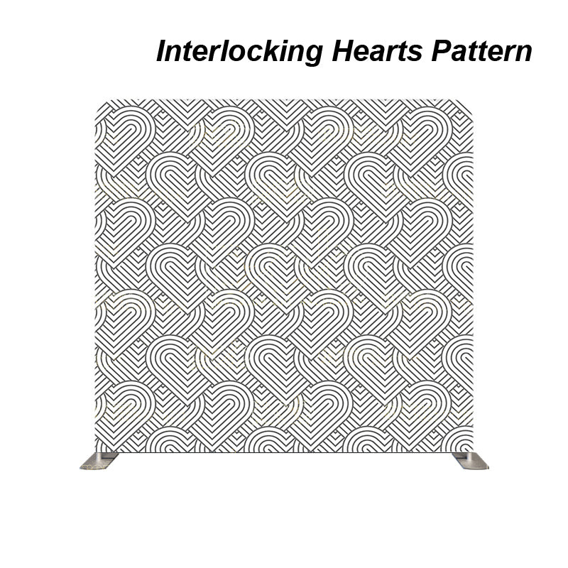 Pillow Cover Backdrop(Interlocking Hearts Pattern)