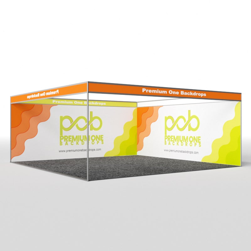 L Shaped Shell Scheme Exhibition Graphics (Full Coverage Seamless)