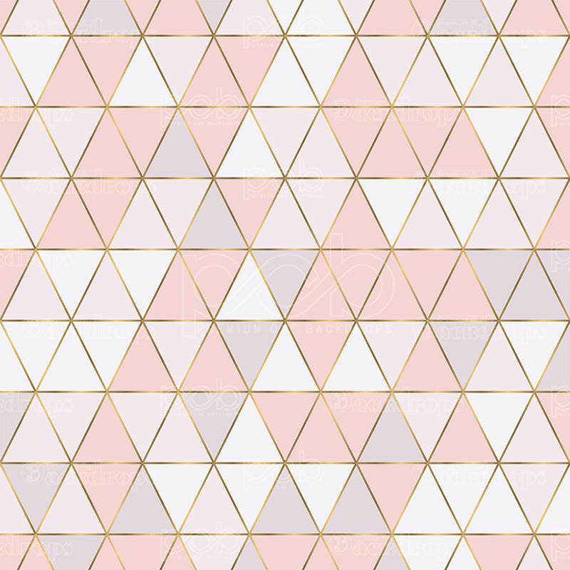 premium one pillowcover backdrops-Light Pink Triangles