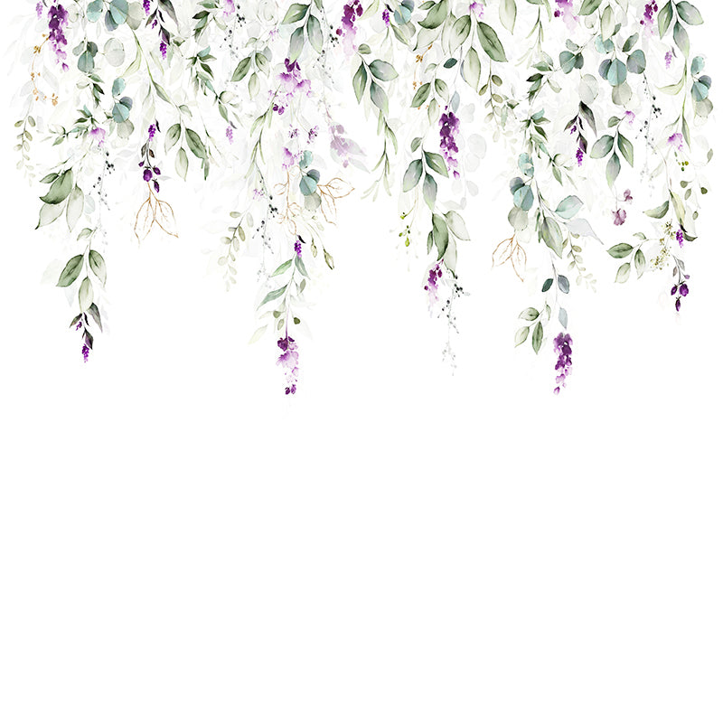 premium one pillowcover backdrops-Lilac Greenery